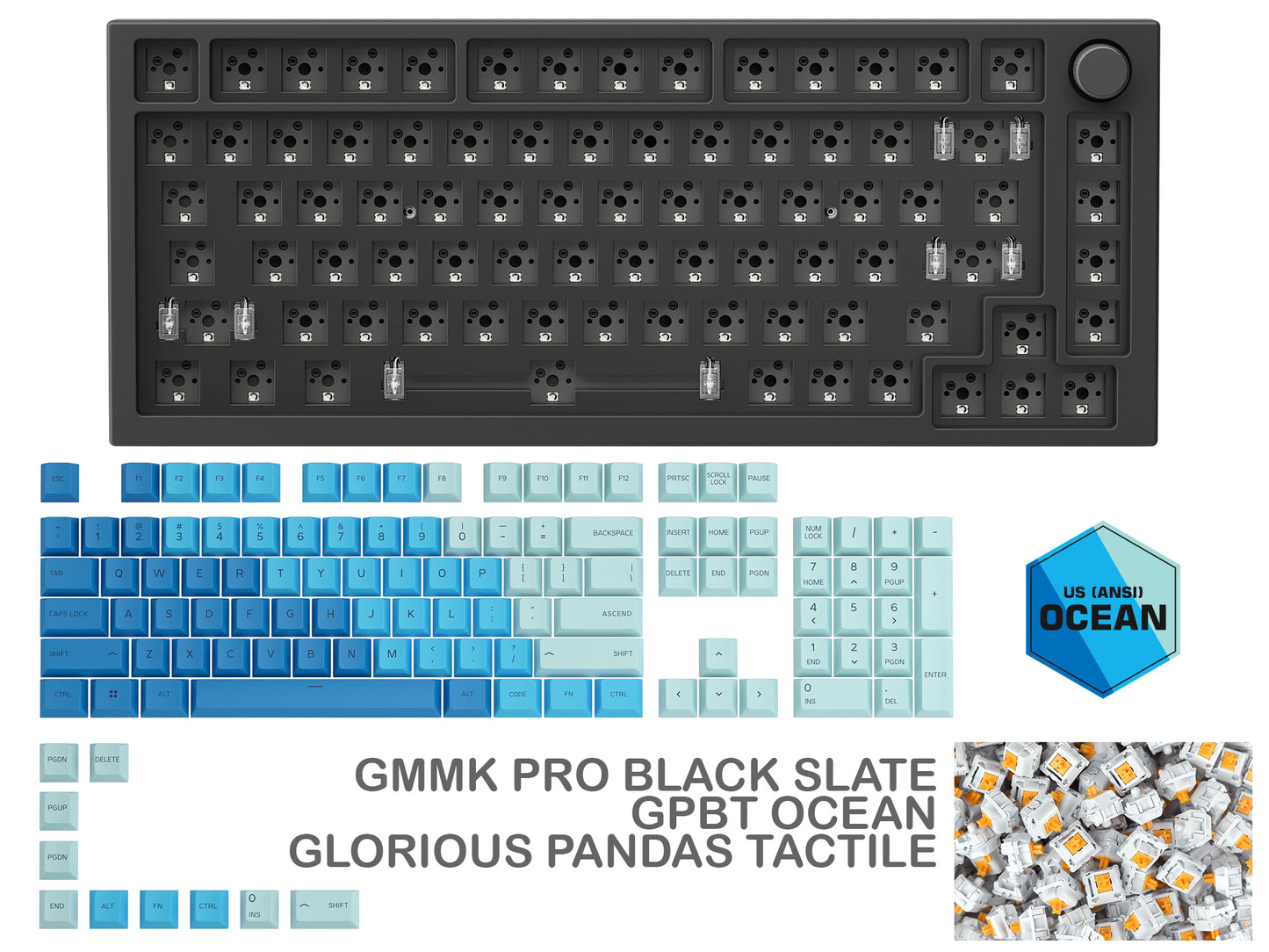 GMMK PRO BLACK SLATE PREBUILT KEYBOARD