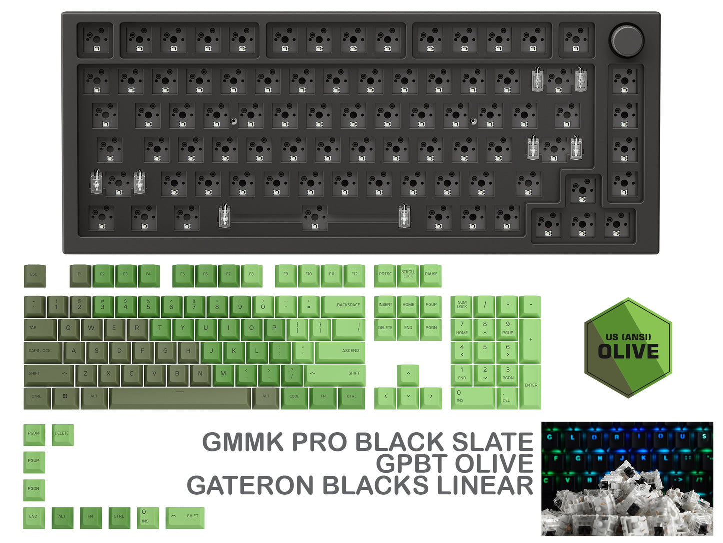 Gmmk Pro Black Slate Prebuilt Keyboard