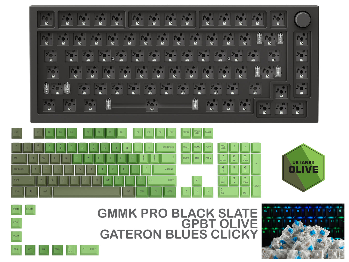 GMMK PRO BLACK SLATE PREBUILT KEYBOARD