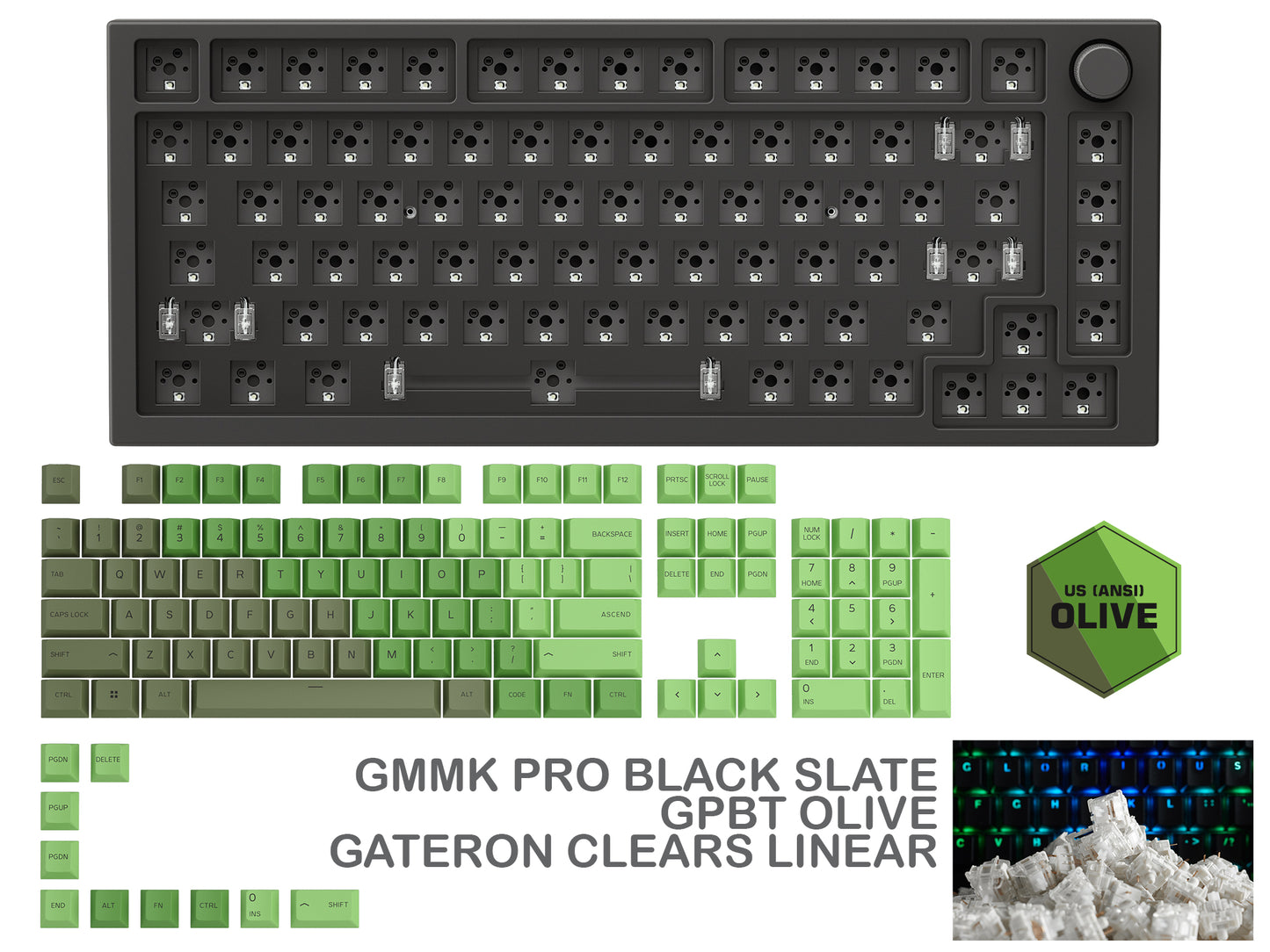 GMMK PRO BLACK SLATE PREBUILT KEYBOARD