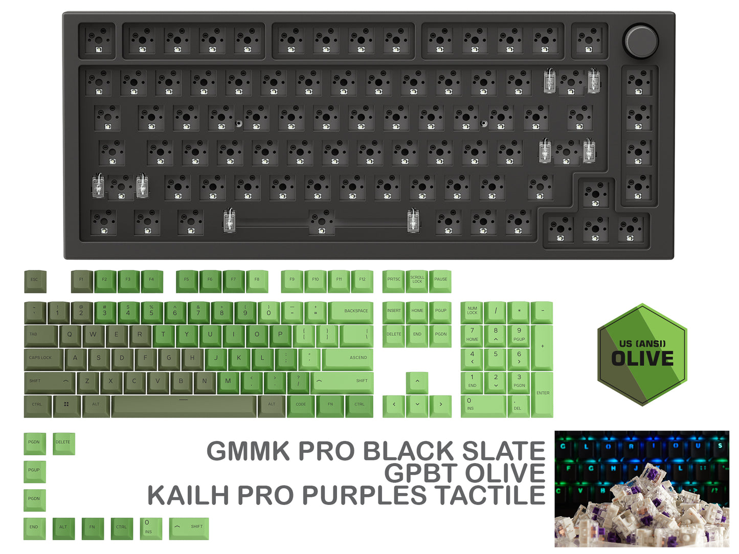 GMMK PRO BLACK SLATE PREBUILT KEYBOARD