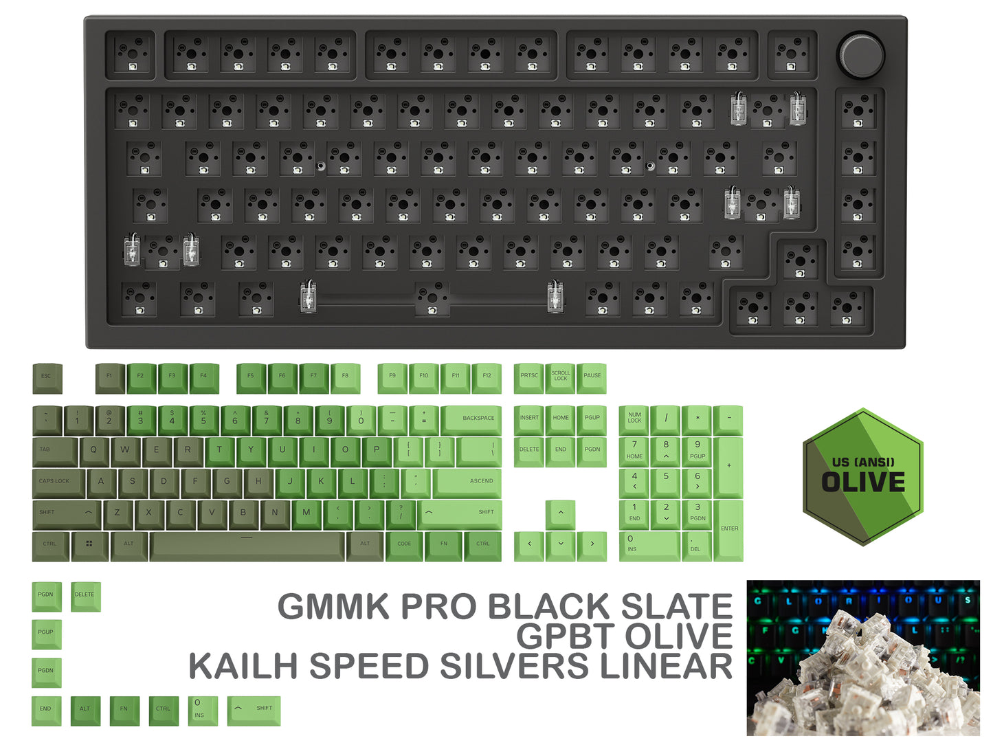 GMMK PRO BLACK SLATE PREBUILT KEYBOARD