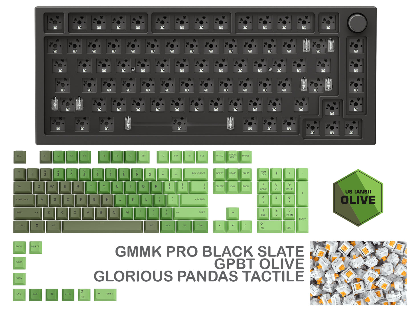 GMMK PRO BLACK SLATE PREBUILT KEYBOARD