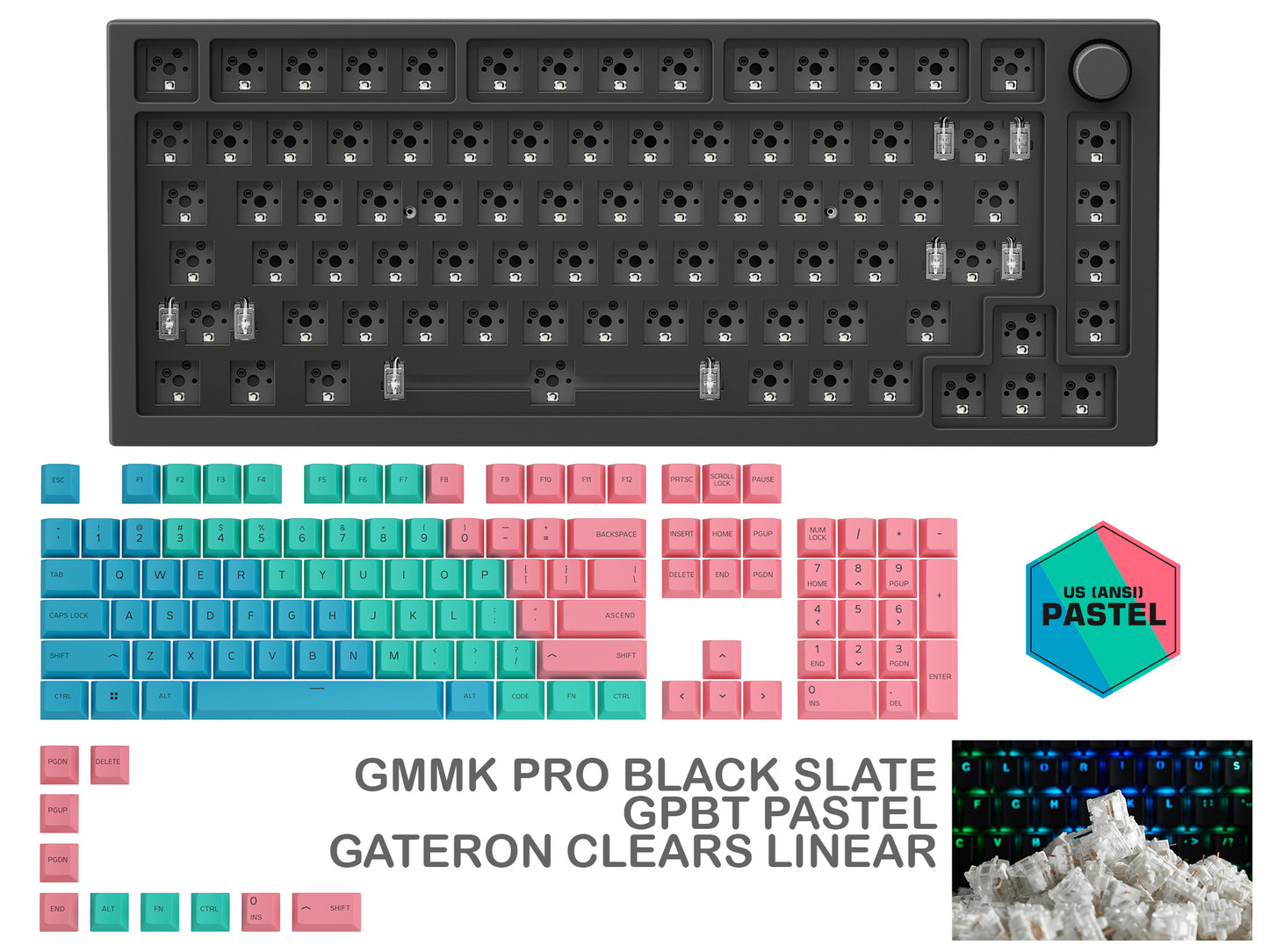 Gmmk Pro Black Slate Prebuilt Keyboard