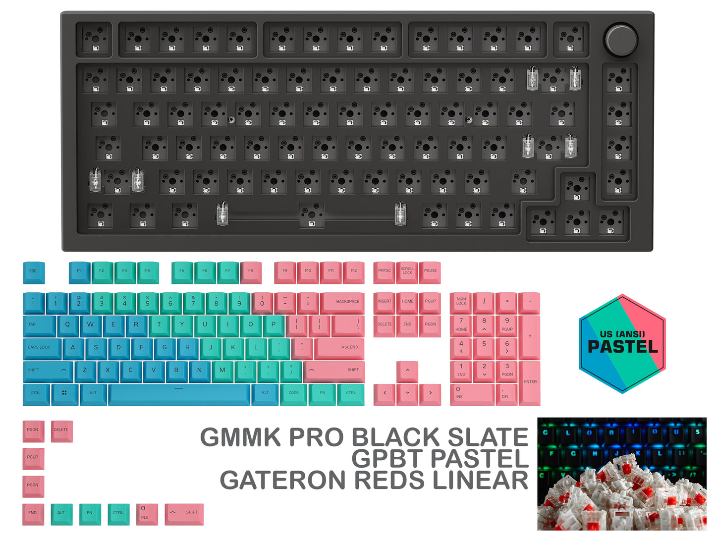 GMMK PRO BLACK SLATE PREBUILT KEYBOARD