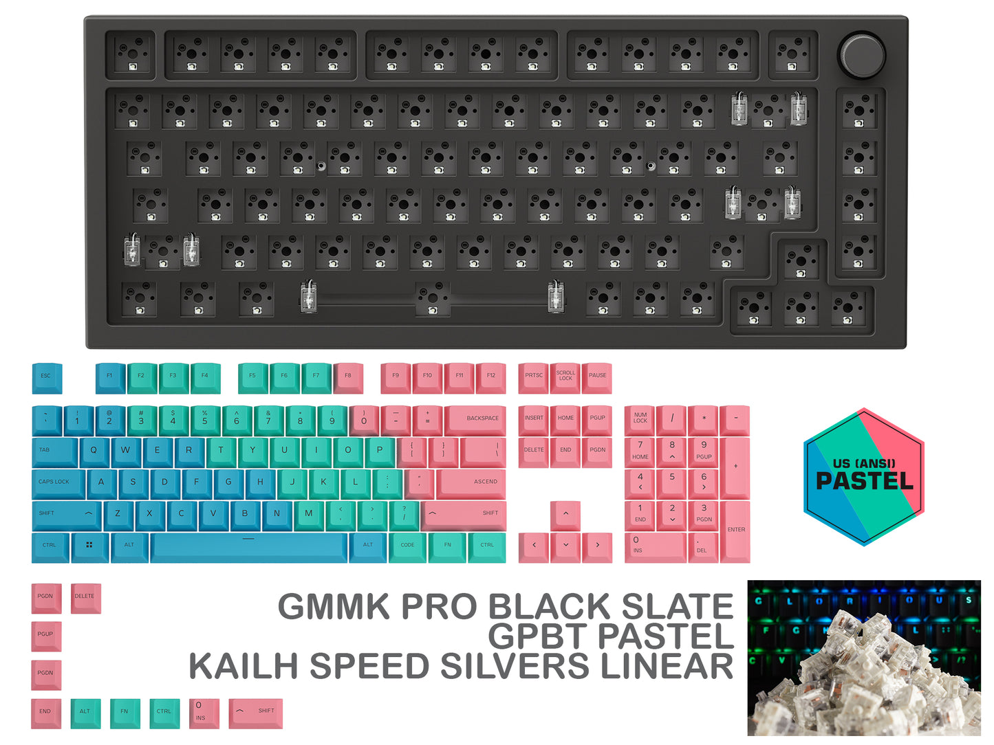 Gmmk Pro Black Slate Prebuilt Keyboard