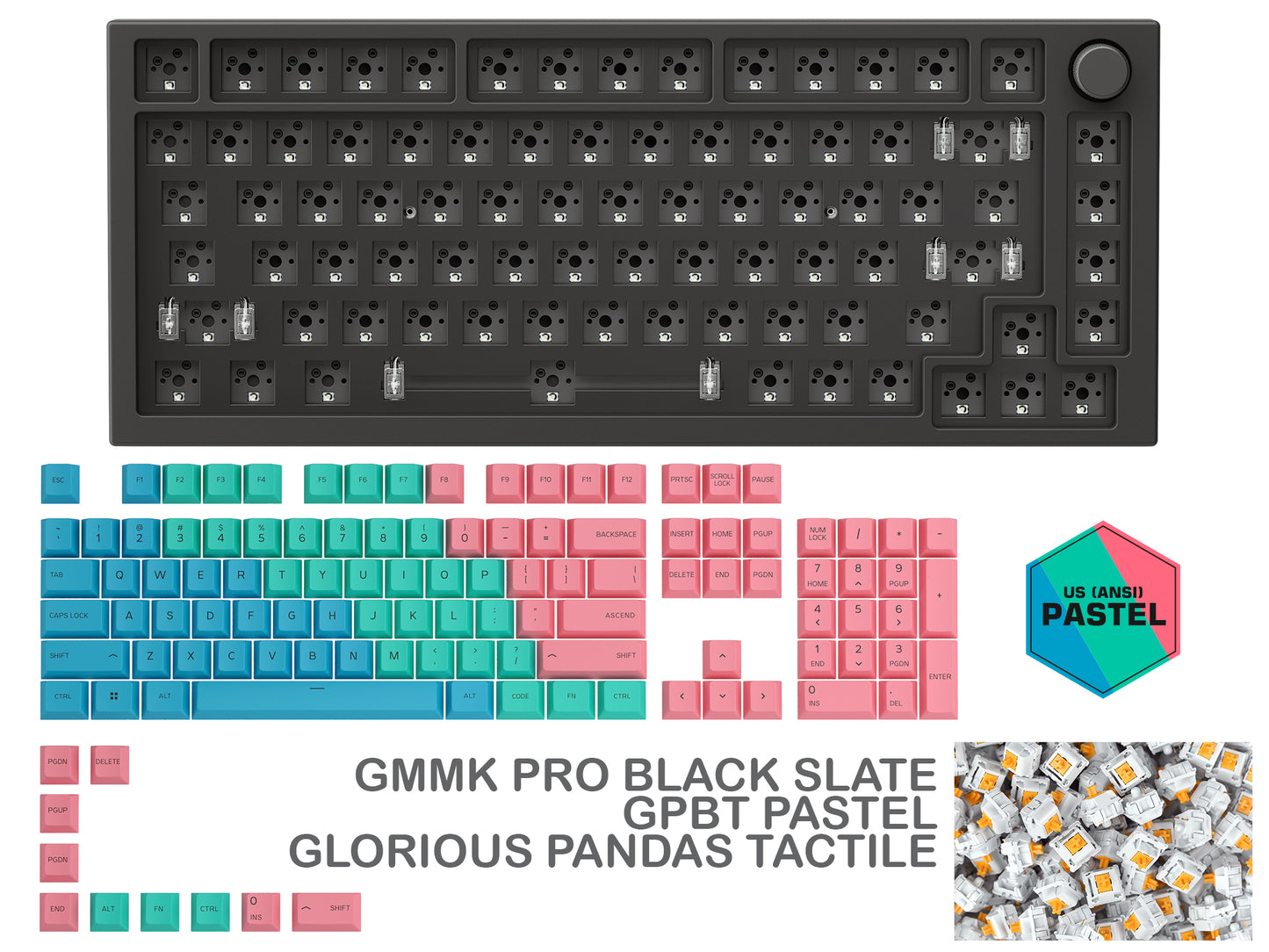 GMMK PRO BLACK SLATE PREBUILT KEYBOARD