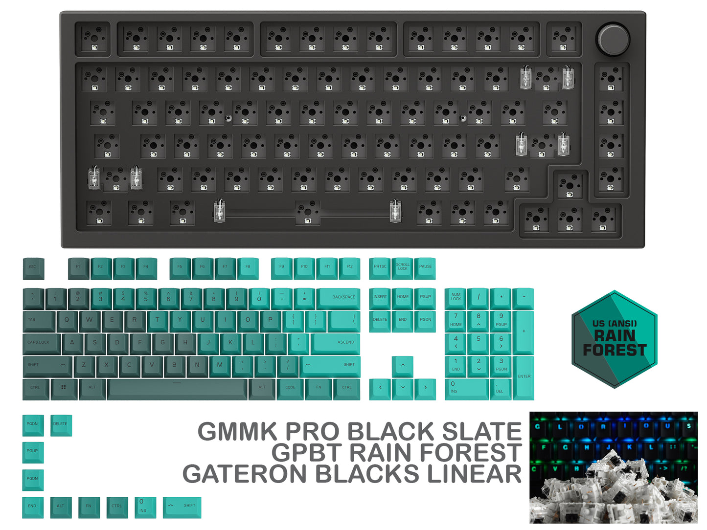 Gmmk Pro Black Slate Prebuilt Keyboard