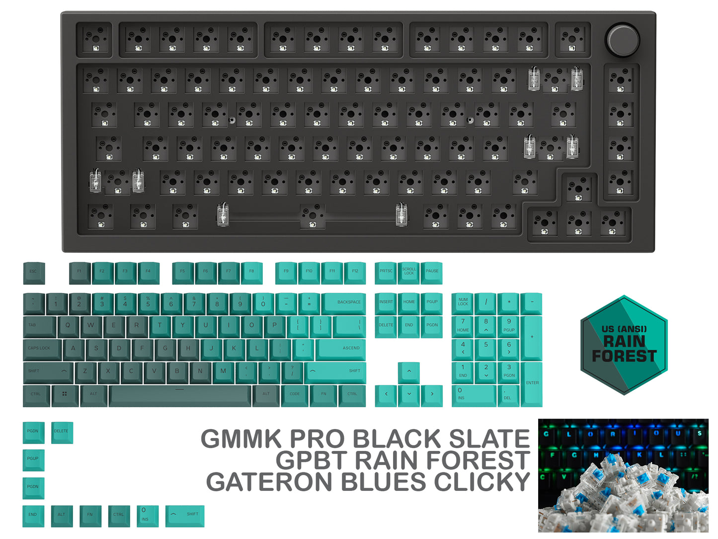 Gmmk Pro Black Slate Prebuilt Keyboard