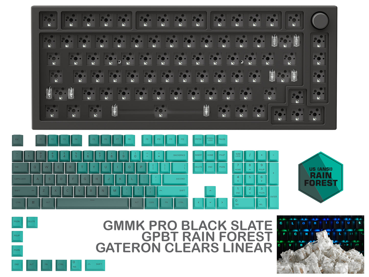 GMMK PRO BLACK SLATE PREBUILT KEYBOARD