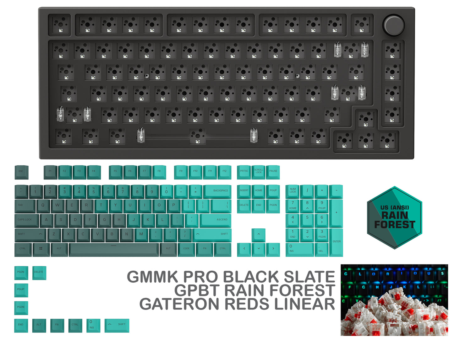 GMMK PRO BLACK SLATE PREBUILT KEYBOARD