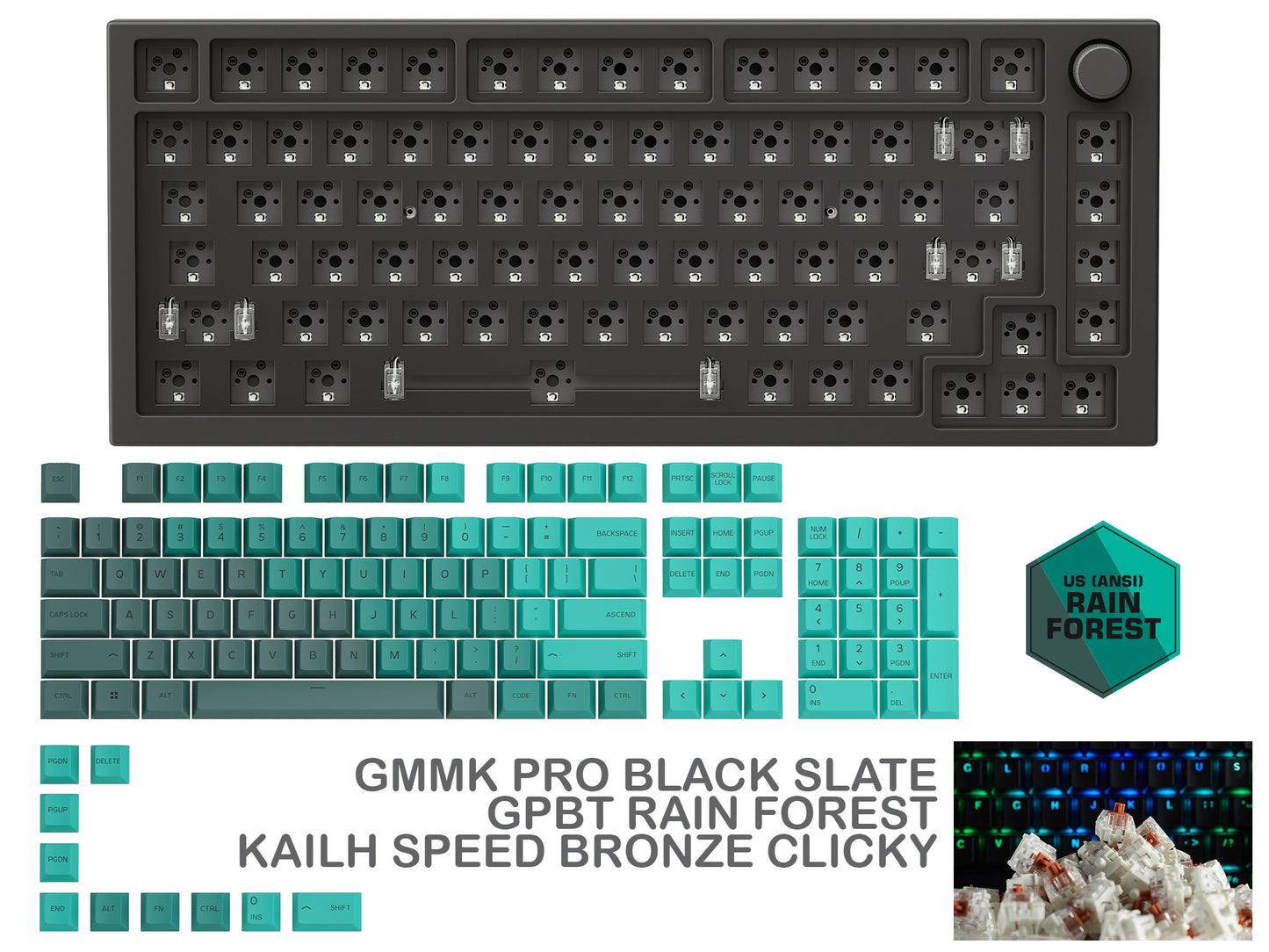 GMMK PRO BLACK SLATE PREBUILT KEYBOARD