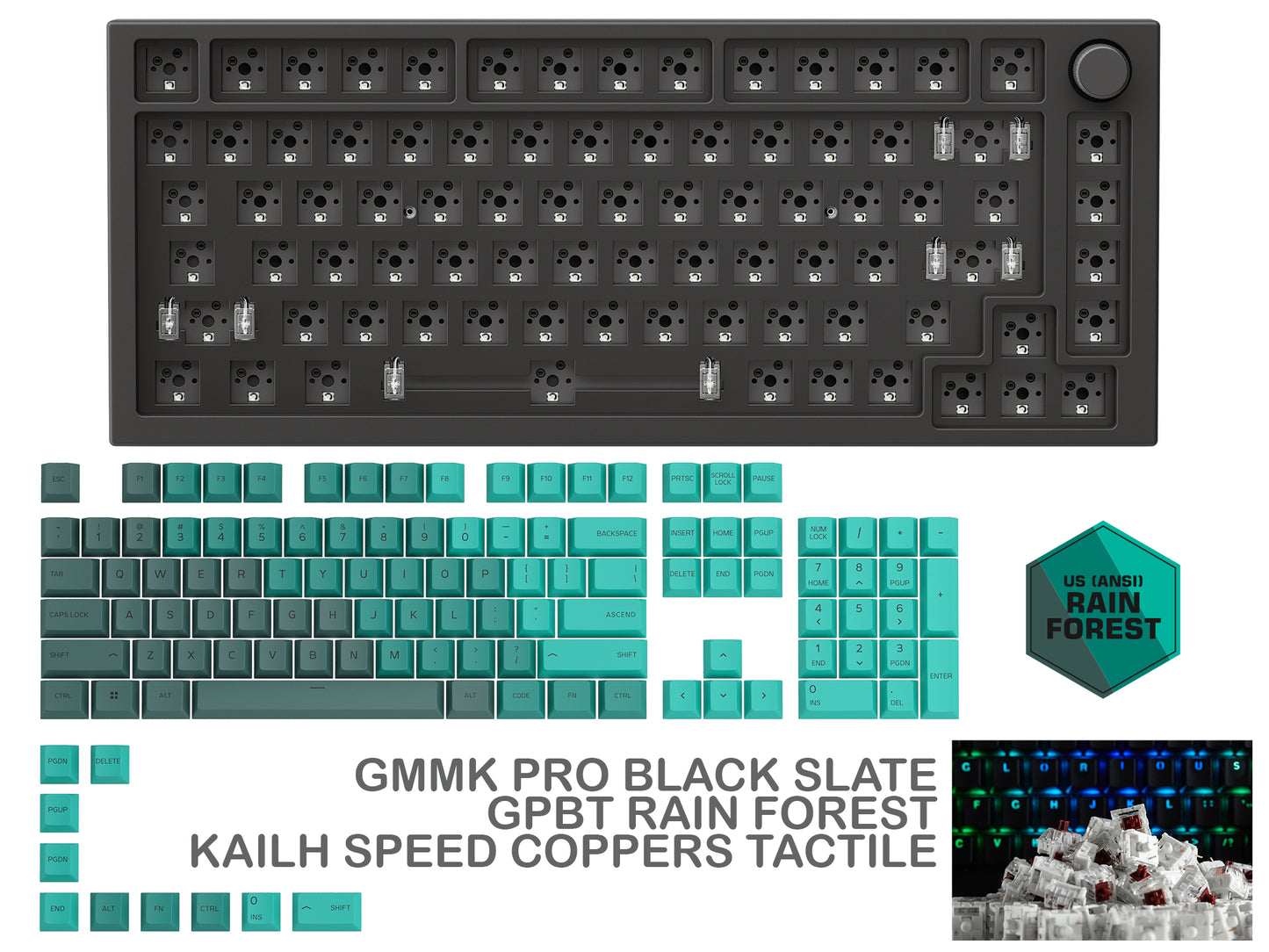 GMMK PRO BLACK SLATE PREBUILT KEYBOARD