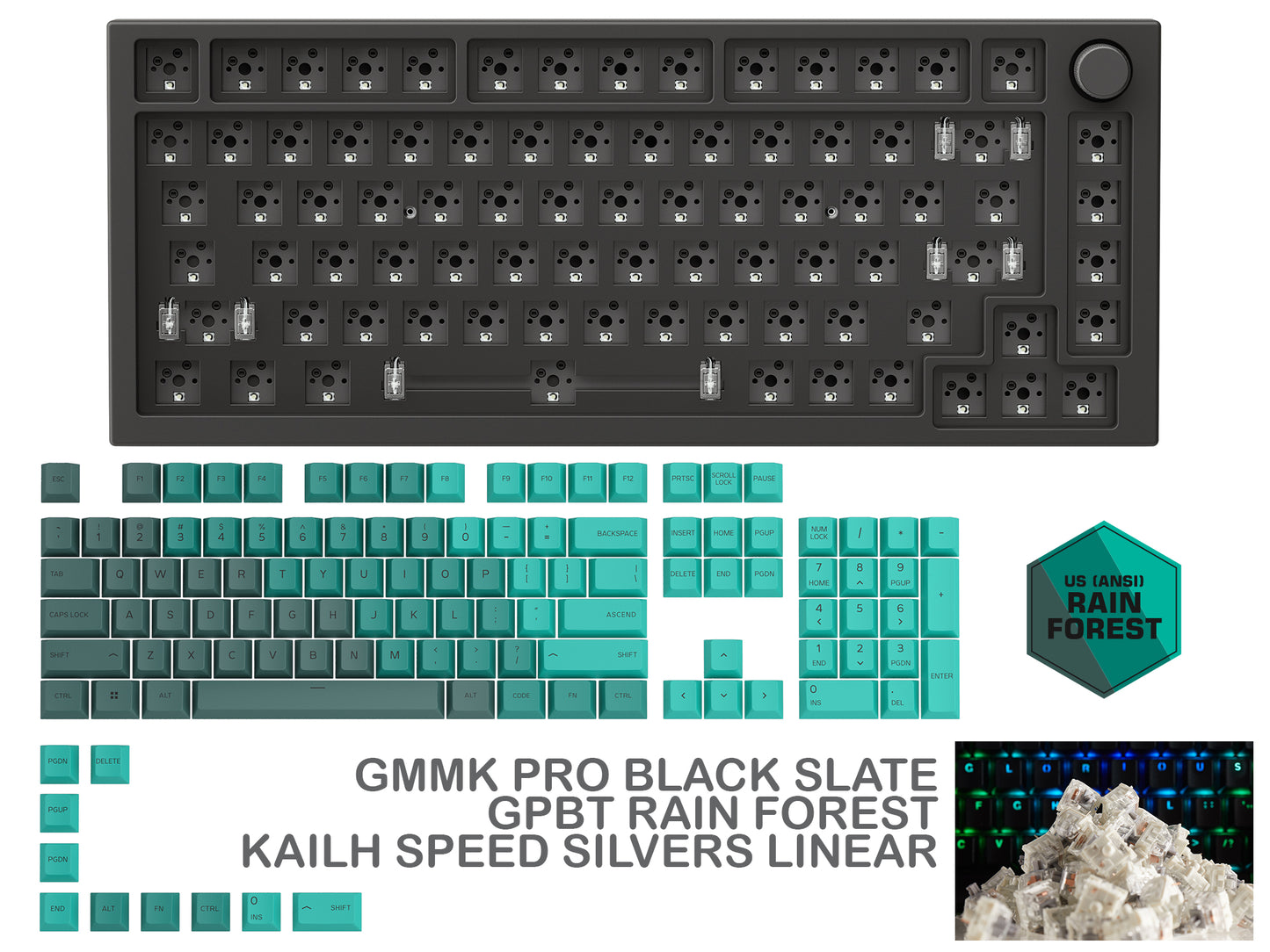 Gmmk Pro Black Slate Prebuilt Keyboard