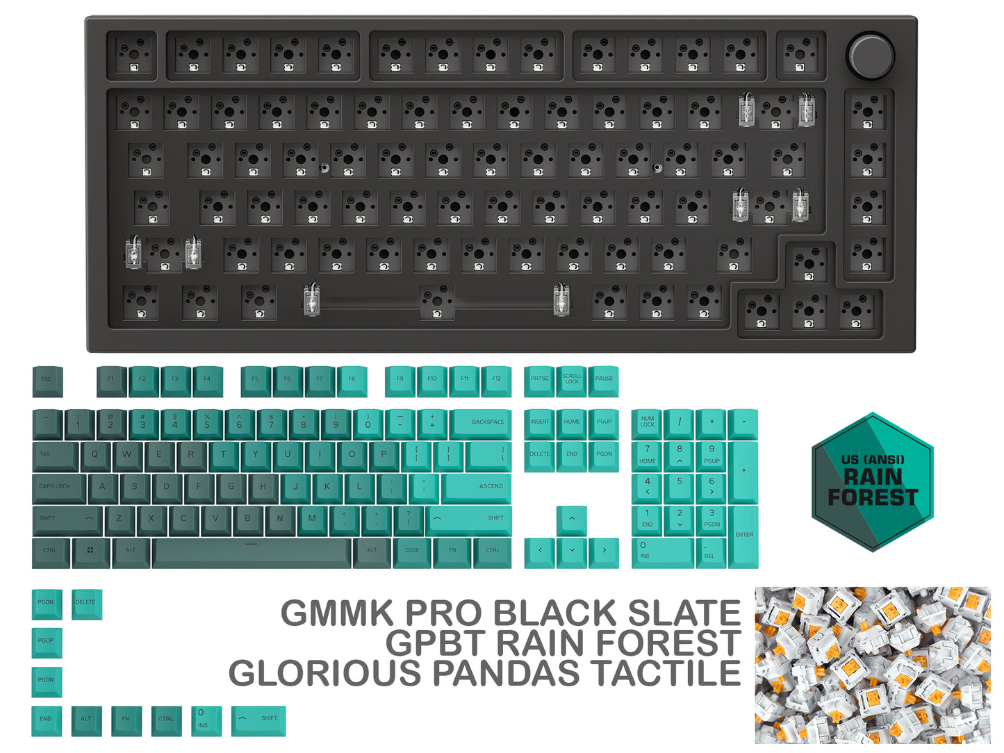 GMMK PRO BLACK SLATE PREBUILT KEYBOARD