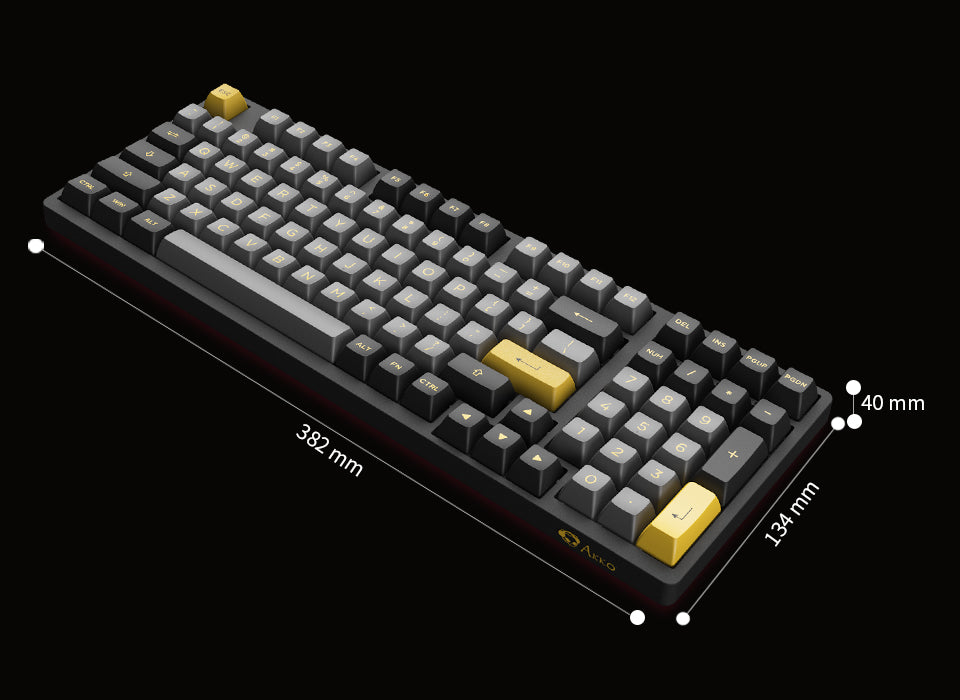 Akko Black & Gold 3098B Keyboard