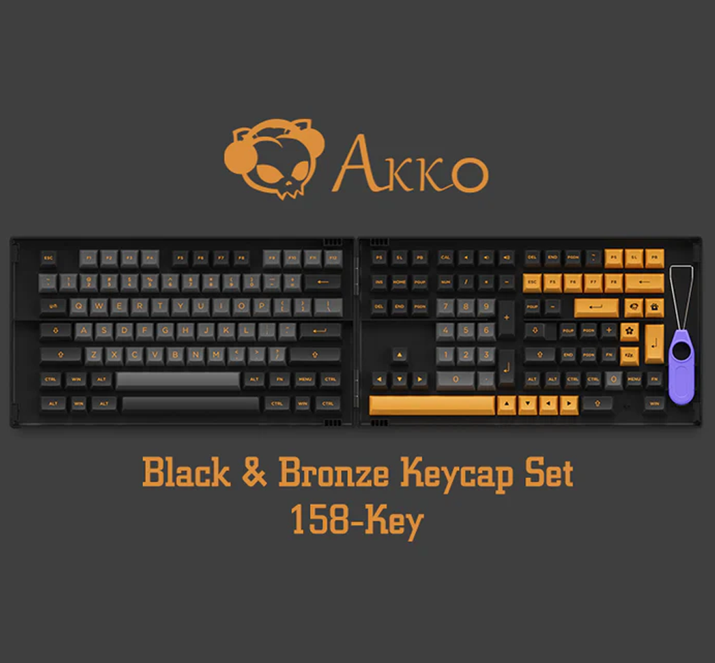AKKO Black & Bronze Keycap Set