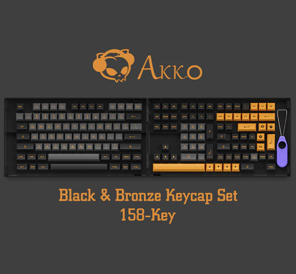 Akko Black & Bronze Keycap Set