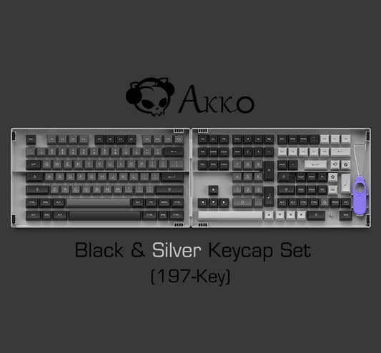 AKKO Black & Silver Keycap Set