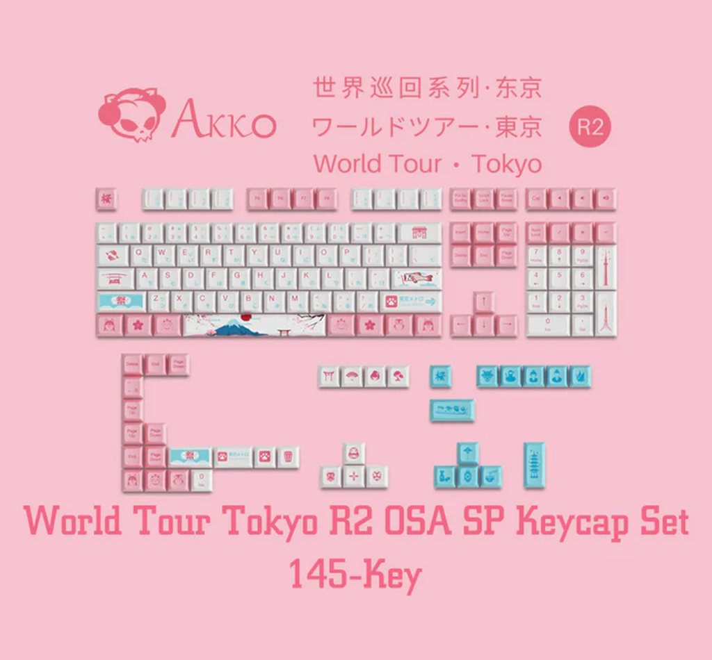Akko World Tour Tokyo R2 OSA SP Keycap Set (145-key)