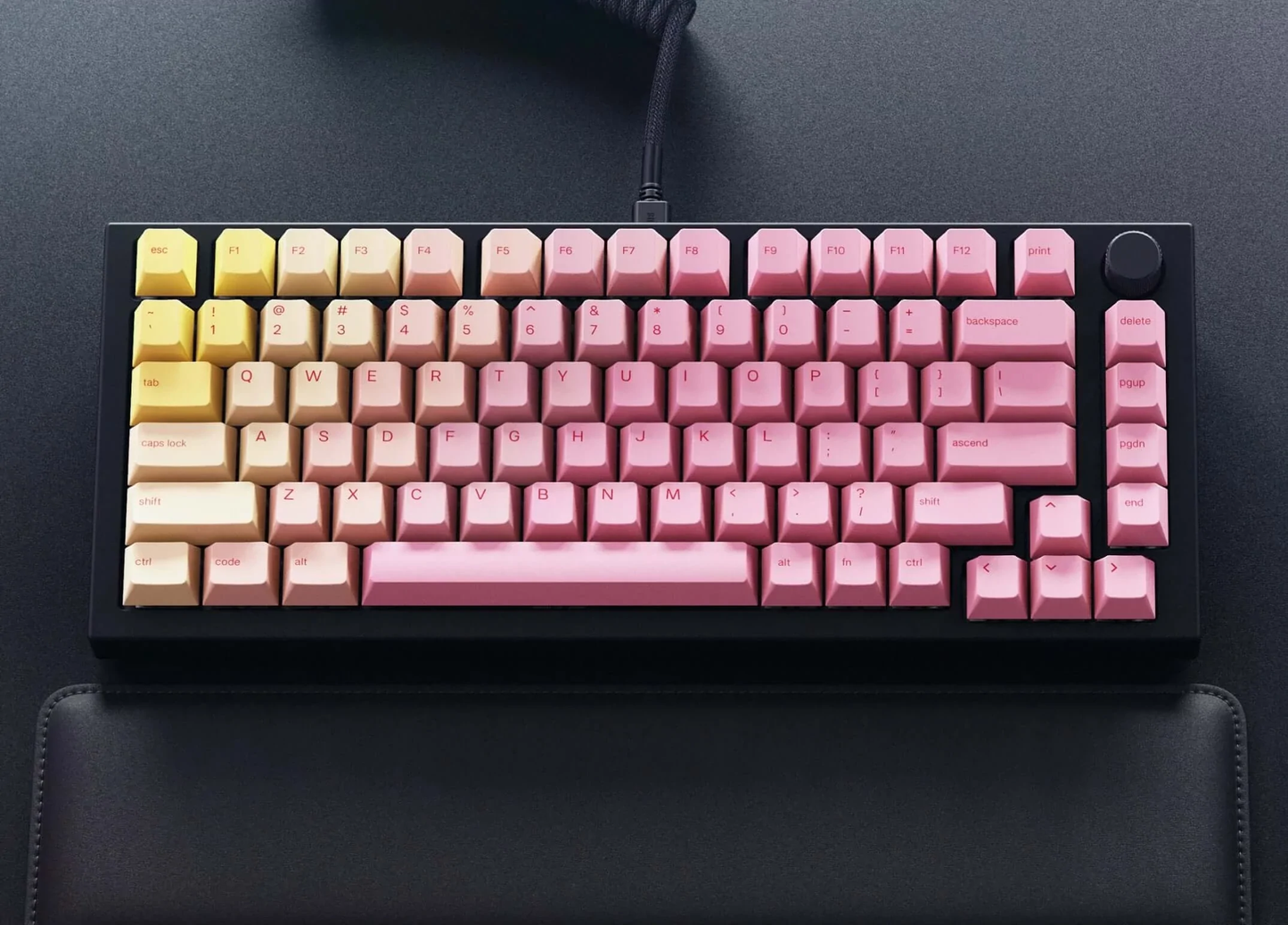 Glorious Forge Gpbt Pink Grapefruit Keycaps