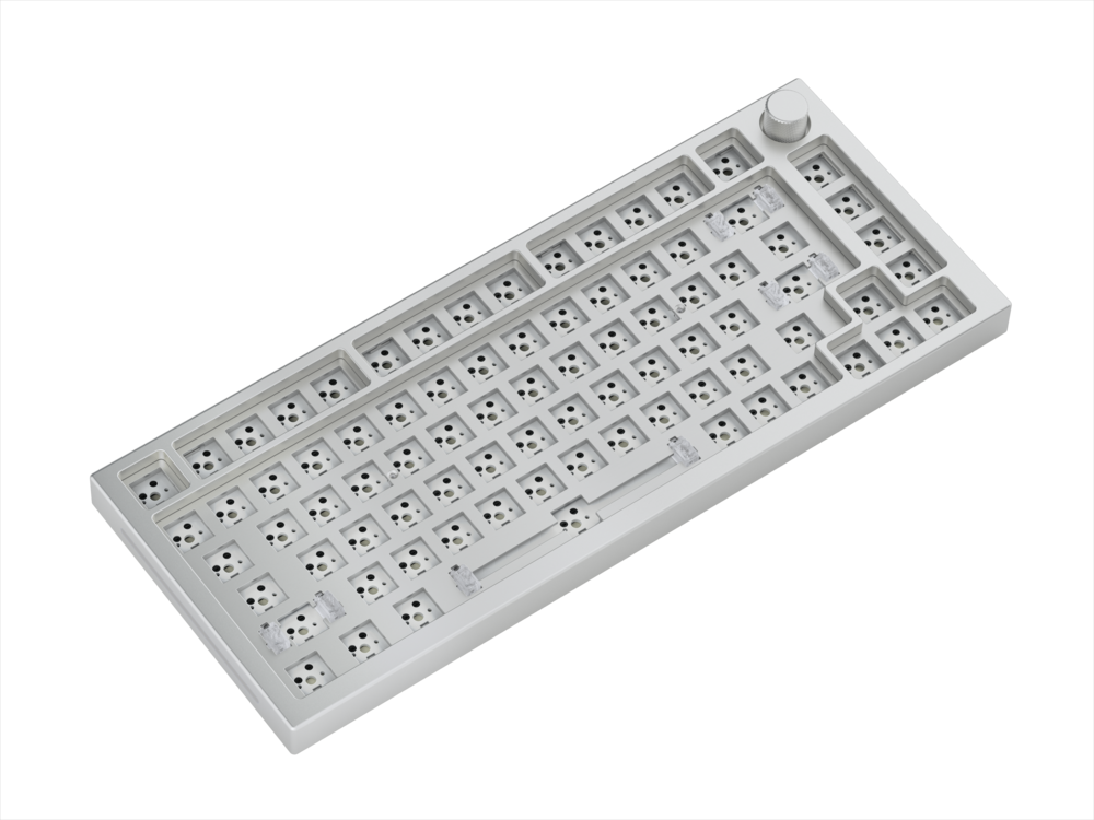 GLORIOUS GMMK PRO WHITE ICE PREBUILT KEYBOARD