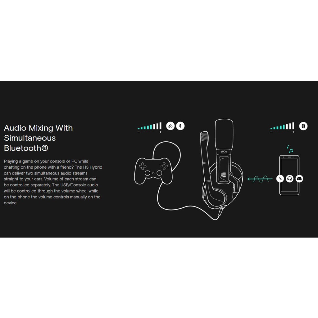 Epos H3 Hybrid Closed Acoustic Gaming Headset