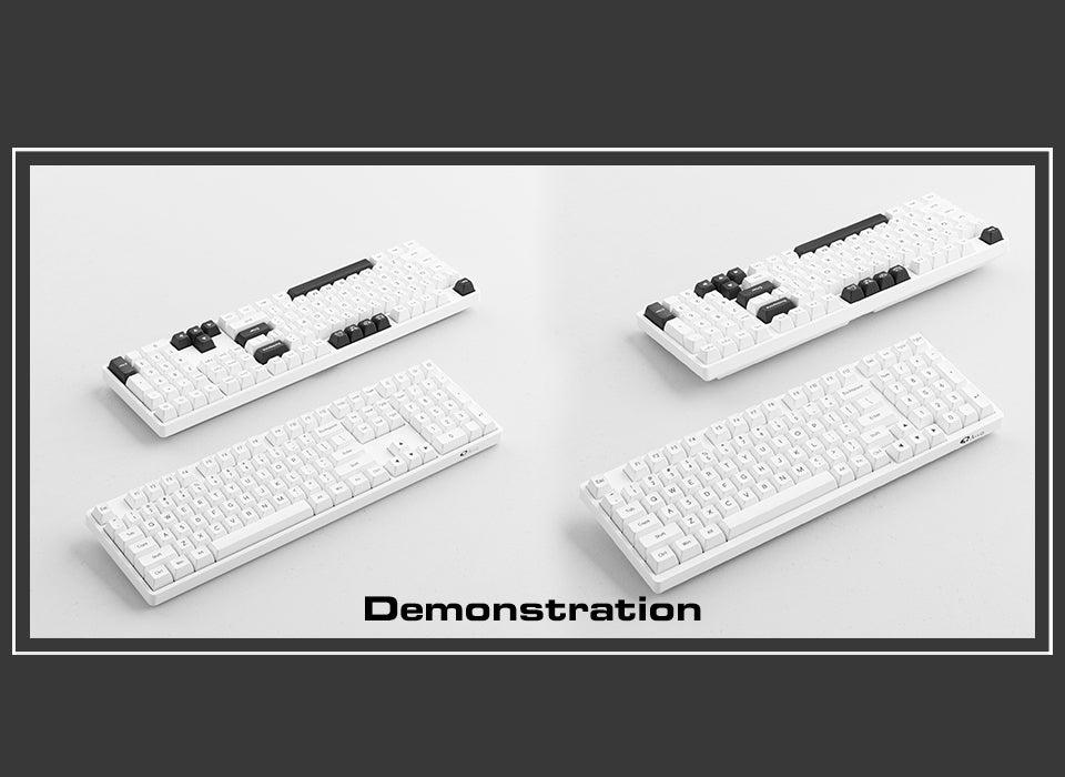 Akko White on Black/Black on White ABS SAL Keycap Set (195-Key)
