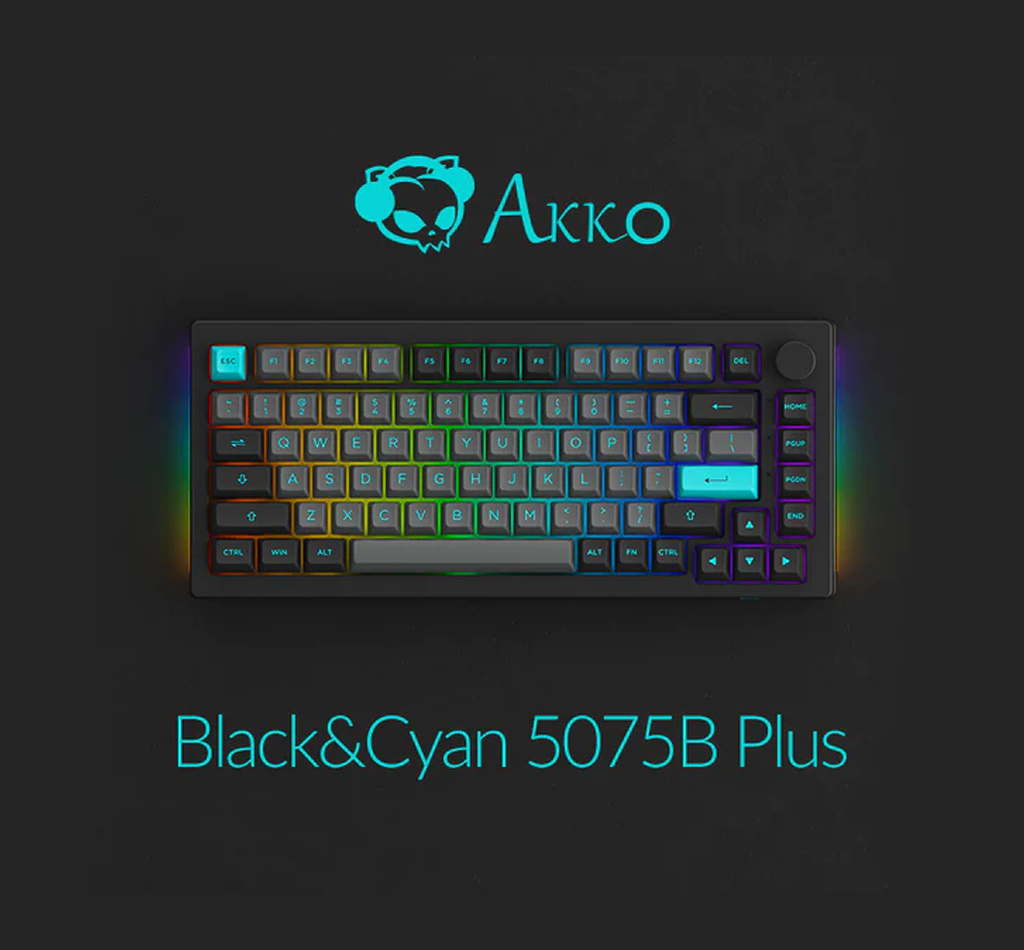 AKKO 5075B Plus Black & Cyan – Rotoboxph
