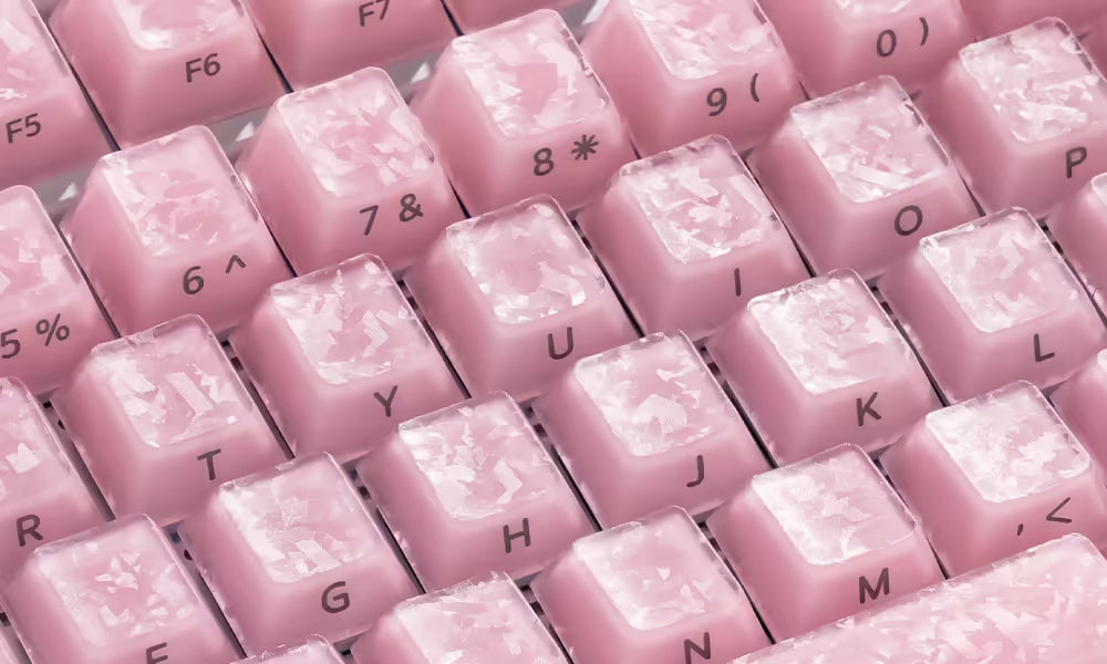 Glassy Carbon Fiber Keycap Set (126-Key)
