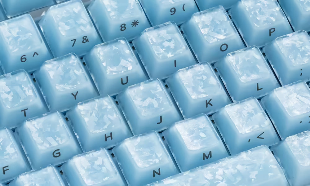 Glassy Carbon Fiber Keycap Set (126-Key)