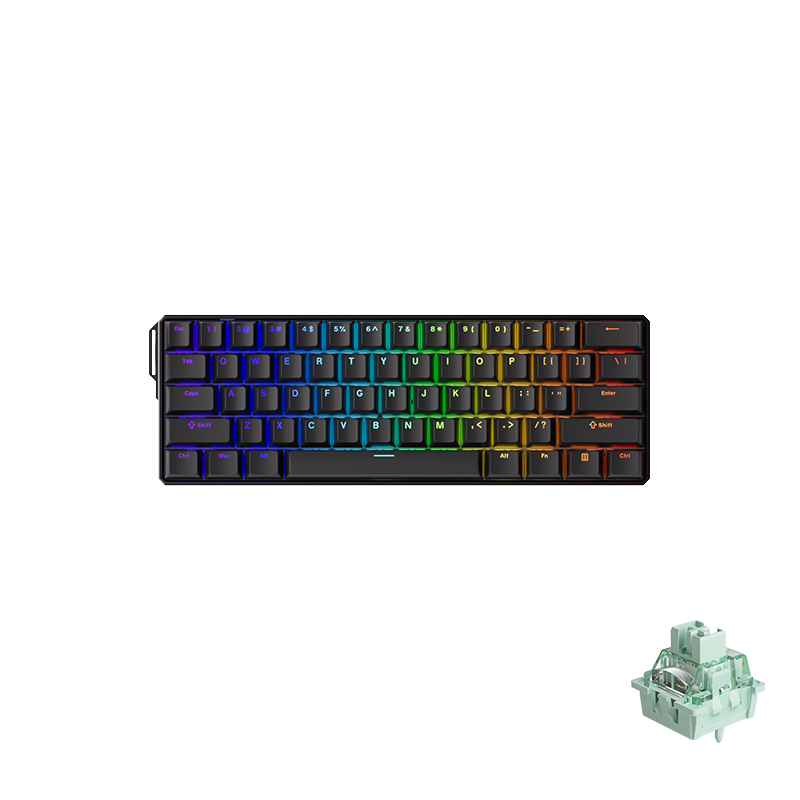 Monsgeek FUN60 Ultra TMR Black Glare Magnetic Switch Wireless Keyboard