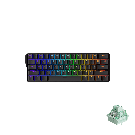 Monsgeek FUN60 Ultra TMR Black Glare Magnetic Switch Wireless Keyboard