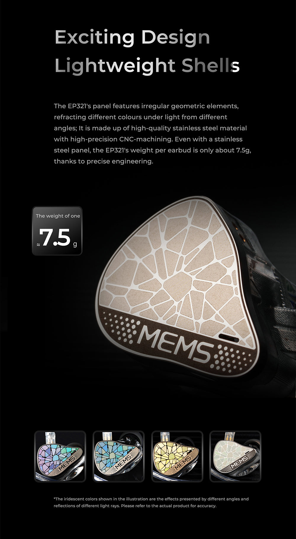 Binary EP321 MEMS 2DD + 3BA + 1 MEMS Driver IEMs