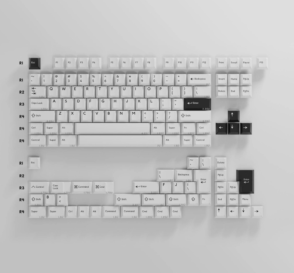 KBDfans PBTfans BOW Keycaps[139 keys]