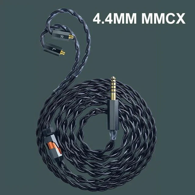 YONGSE WARRIOR OCC 6N SINGLE CRYSTAL SILVER PLATED COPPER EARPHONES CABLE 1.2M( 3.5MM/0.78)