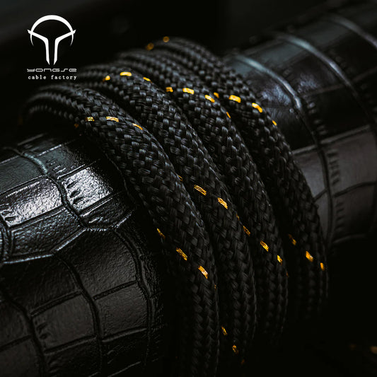 YONGSE STORMRISE PALLADIUM PLATED+GOLD PLATED SILVER+OCC-SPC UPGRADE CABLE (4.4MM/2PIN)
