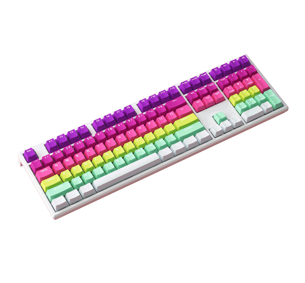 Monsgeek MG108B Rainbow Keycaps (OEM) Multi-Mode Full Keyboard