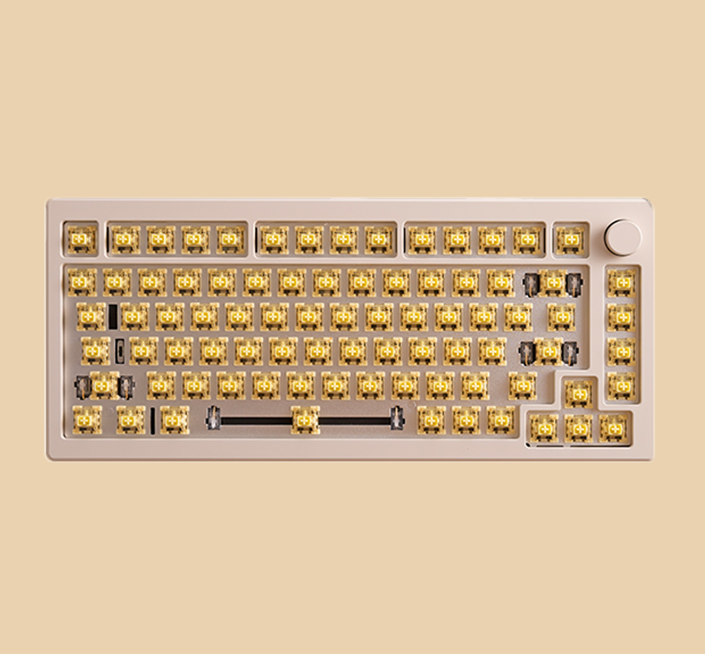 Akko Mod007b-HE Cream White + Cream Yellow Magnetic Switch Keyboard
