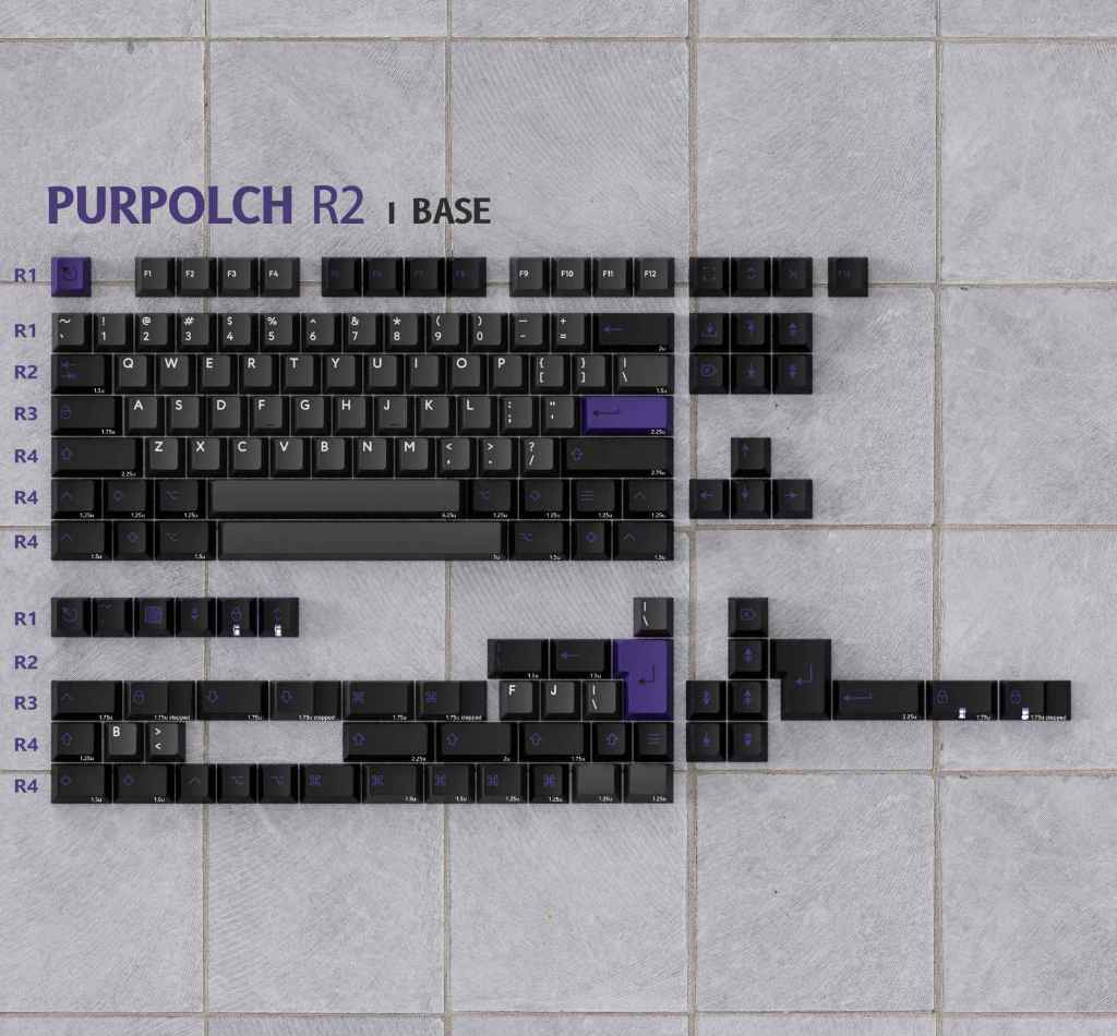 Kbdfans Pbtfans Purpolch R2 Keycaps