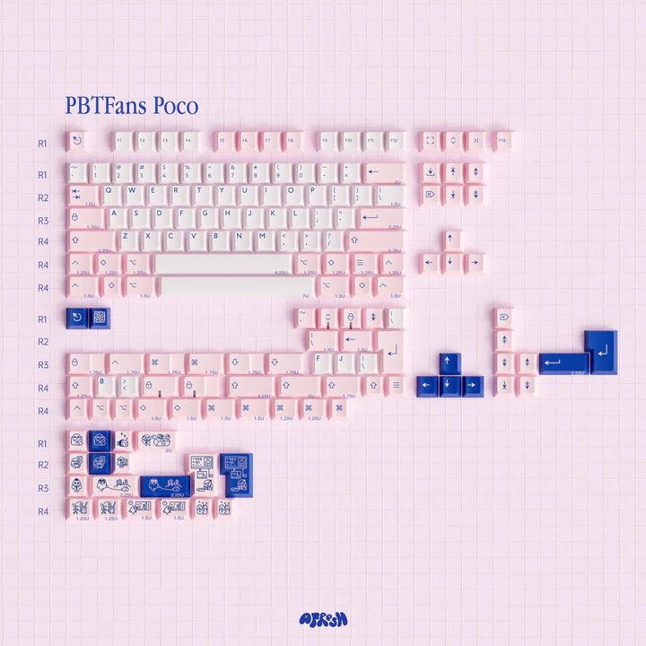 Kbdfans PBTfans Poco R2 Cherry Profile Keycaps