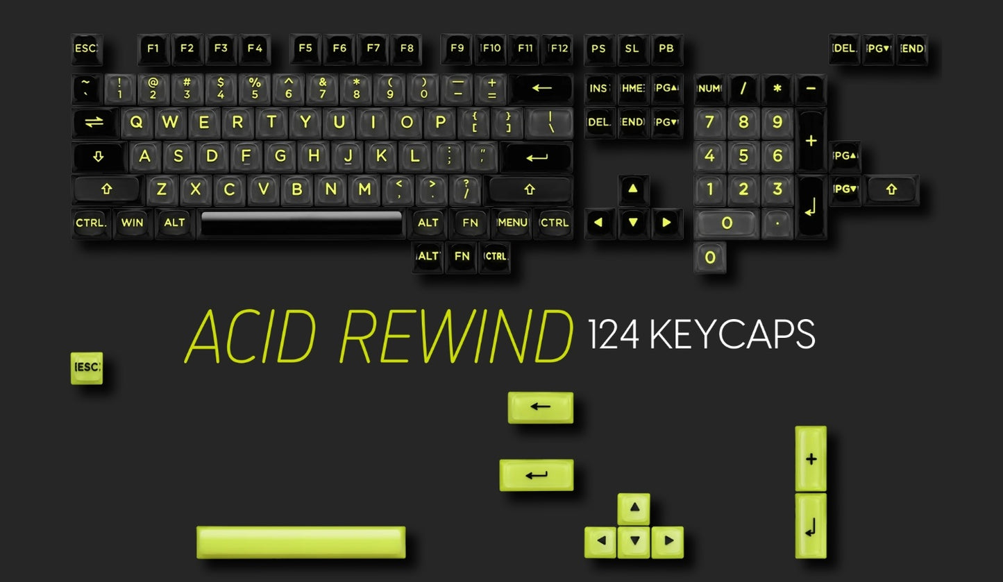 Pulsar [Acid Rewind Edition] 3D Polycarbonate 124 Keycaps