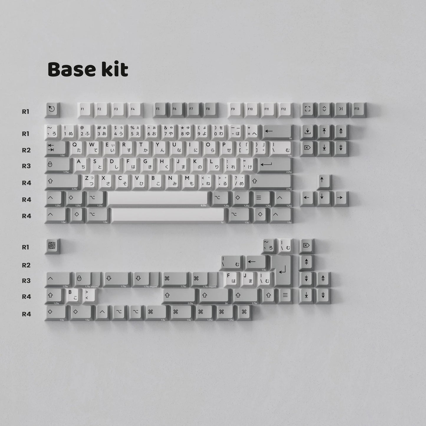 Kbdfans PBTfans Modern Japanese Desko Keycaps