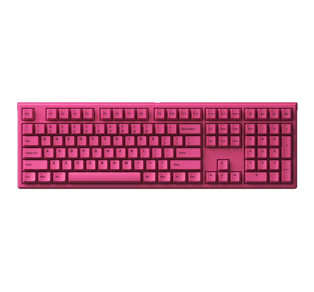 Monsgeek MG108B Rose Red Keycaps (CHERRY) Multi-Mode Full Keyboard