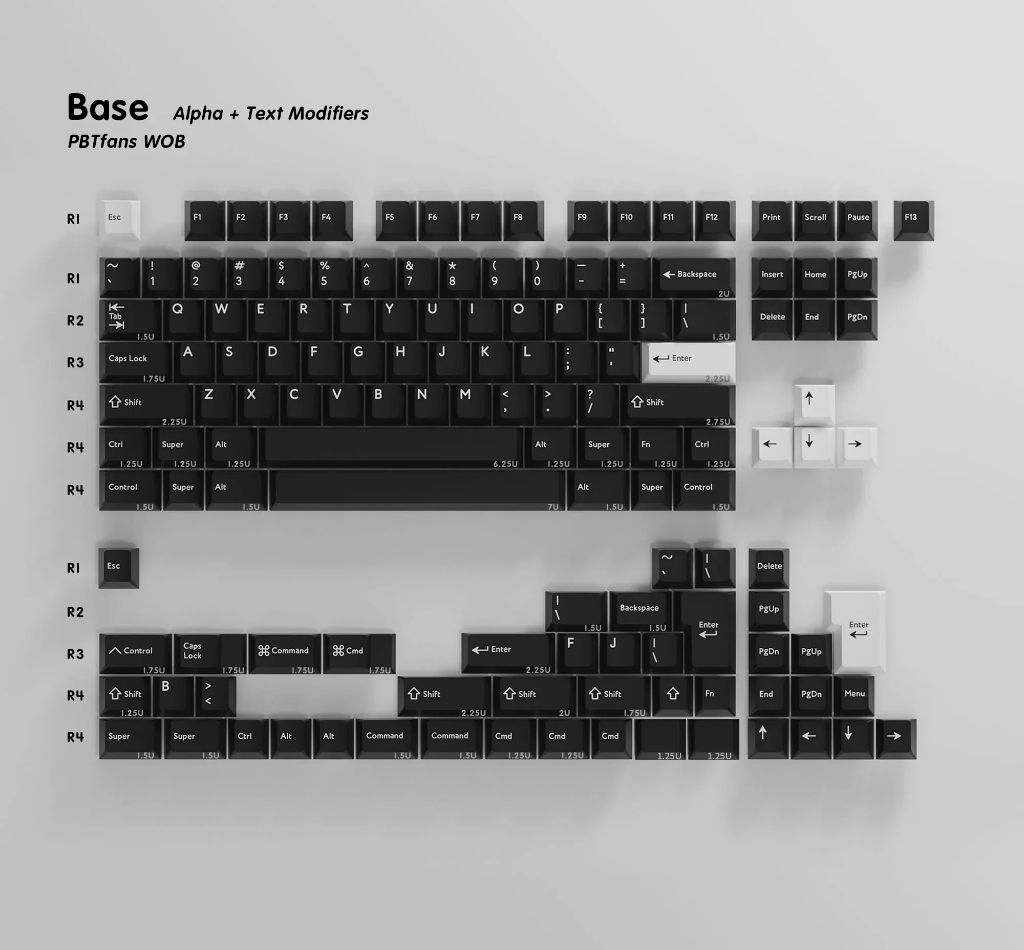 KBDFANS PBTFANS WOB KEYCAPS[141 keys]