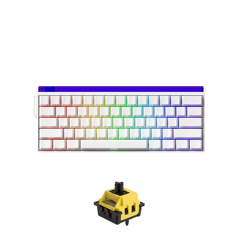 Akko x Veekos Shine60 HE White - Flash Magnetic Switch Keyboard