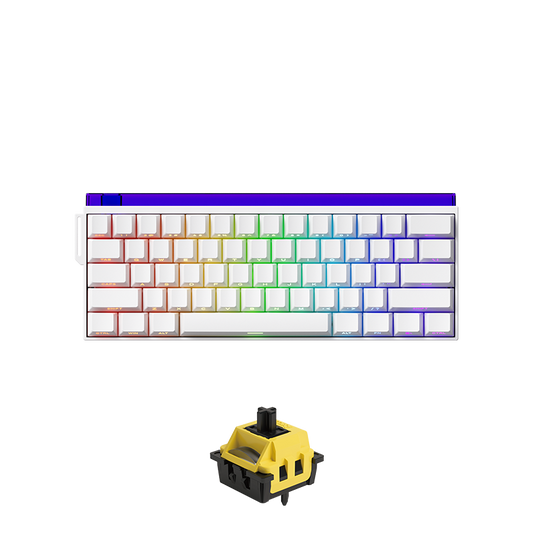 Akko x Veekos Shine60 HE White - Flash Magnetic Switch Keyboard