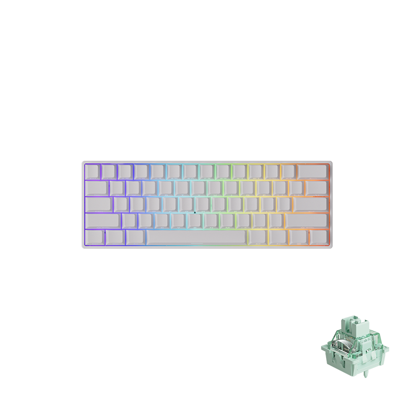 Monsgeek FUN60 PRO SP White Glare Magnetic Switch Wireless Keyboard