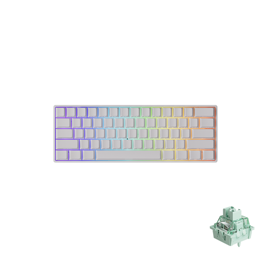 Monsgeek FUN60 PRO SP White Glare Magnetic Switch Wireless Keyboard
