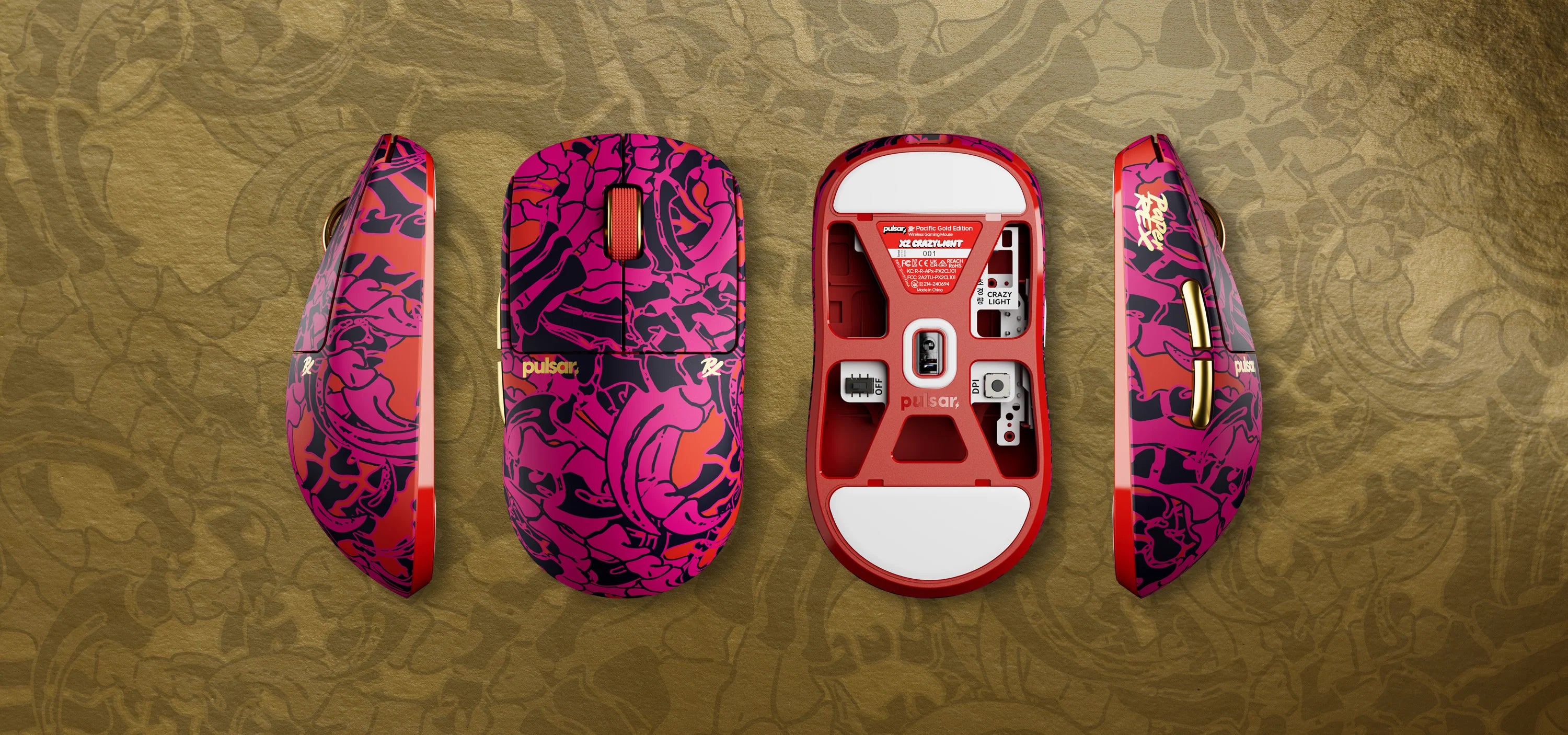 Pulsar [PRX Pacific Gold Edition] X2 CrazyLight Gaming Mouse